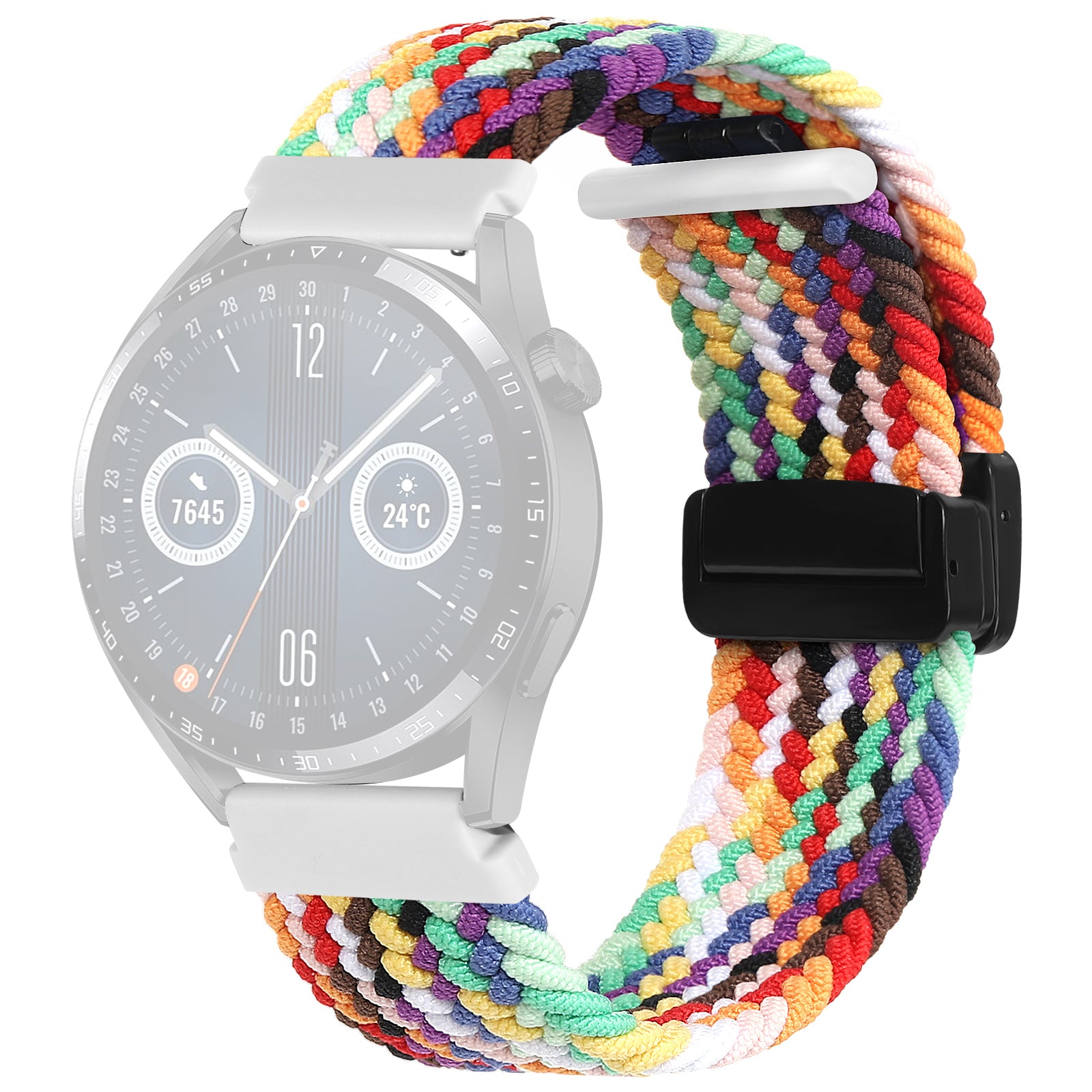 Nylon Watch Bands for Garmin vivomove Trend Style Luxe 20mm Folding Buckle Adjustable Braided Strap Nylon Watch Bands for Garmin vivomove Trend Style Luxe 20mm Folding Buckle Adjustable Braided Strap
